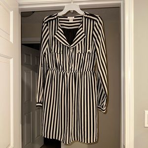 Never worn Woman’s long sleeve striped dress
